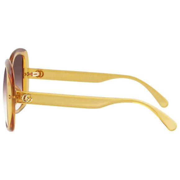 NEW Gucci Red and Yellow Square Women's Sunglasses - Picture 3 of 4